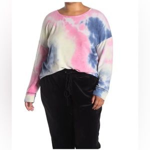 Gibson Crewneck Pull-over in Navy/Fuchsia Size: 3X